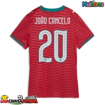 Camisa de Futebol Portugal Joao Cancelo #20 Equipamento Principal Mulheres Mundo 2026 Manga Curta